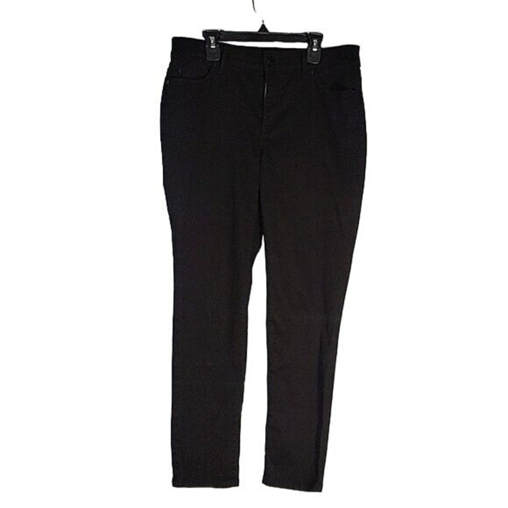 Chicos Platinum Jegging Black Petite Size 6 Cotton Blend Stretch Pants